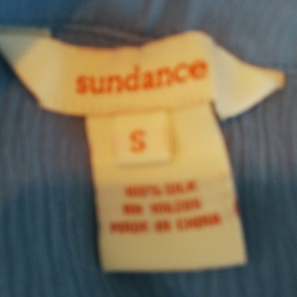 Sundance Catalog Slate Blue Silk Ruffle Blouse S - Picture 4 of 5